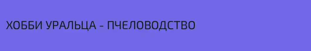 ХОББИ УРАЛЬЦА - ПЧЕЛОВОДСТВО